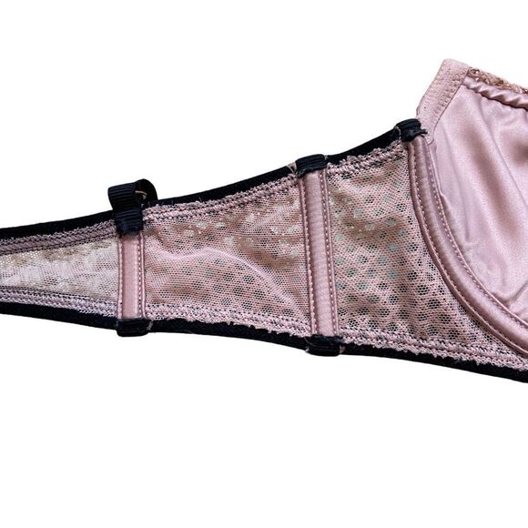 Victoria’s Secret Plunge Padded Pink and Black Push Up Bra Size 32C - Picture 5 of 14